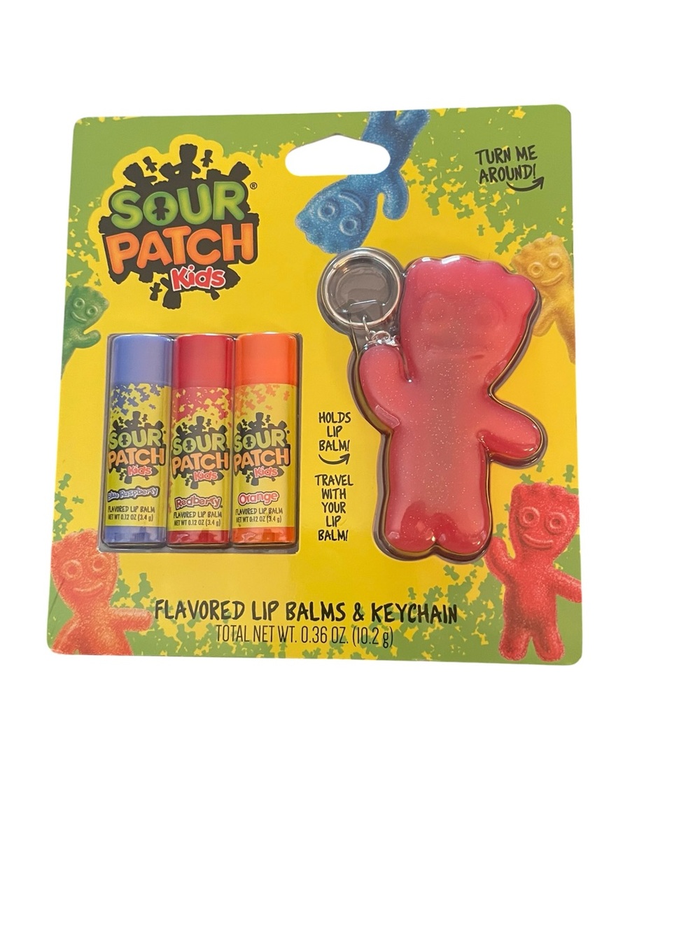 Sour Patch Lip Balm 3-Pack with Red Keychain NWT - Picture 1 of 2
